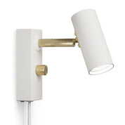 Belid Vägglampa Cato mattvit/blank mässing enkel - Azalea Home
