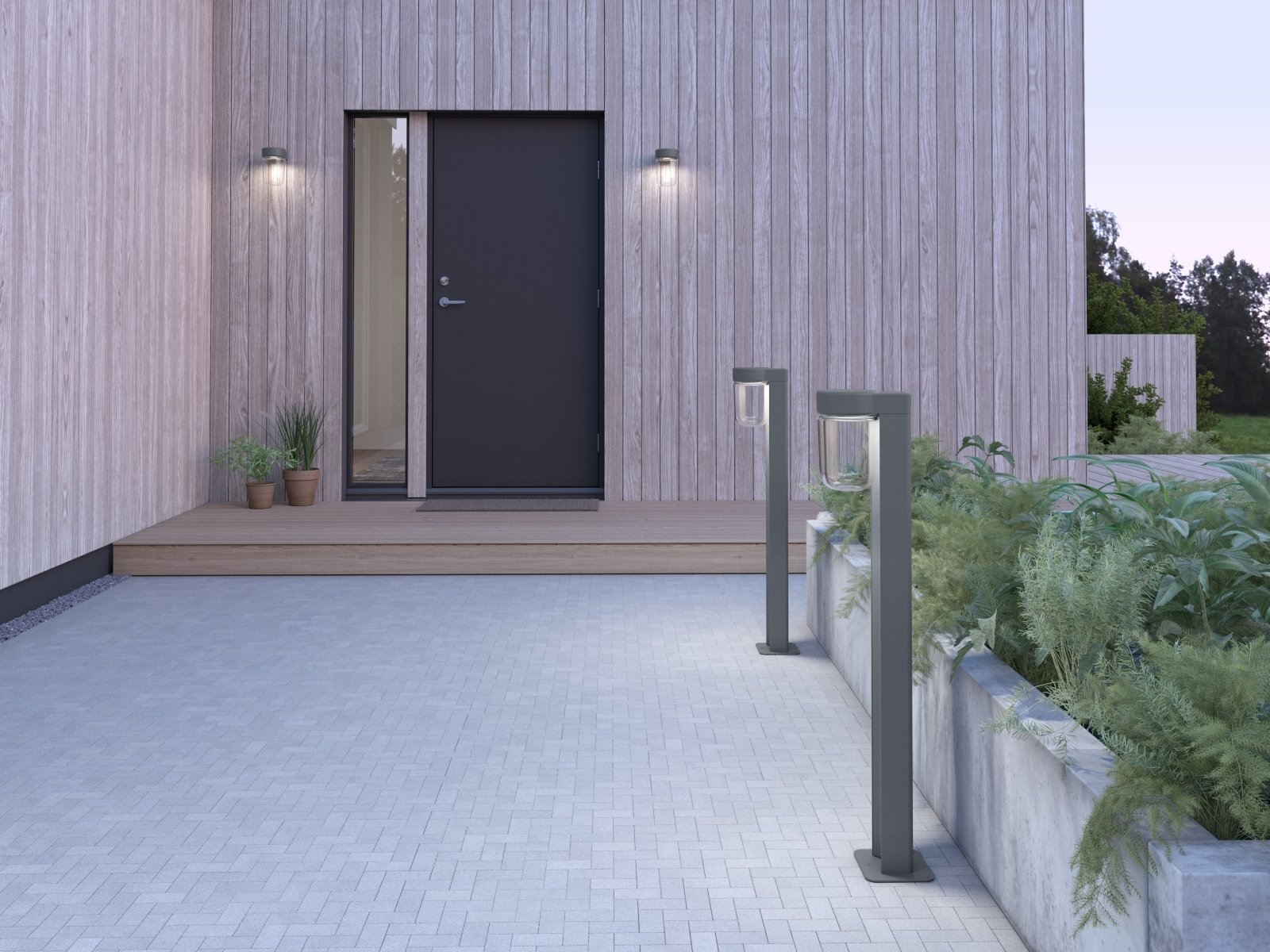 Belid Vägglampa Moon grafitstruktur utomhus - Azalea Home