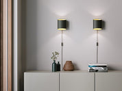 Belid Vägglampa Sinne svartstruktur/mässing - Azalea Home