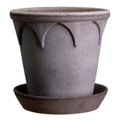 Bergs Potter Elizabeth Kruka med Fat Ø25 cm, Grå - Azalea Home