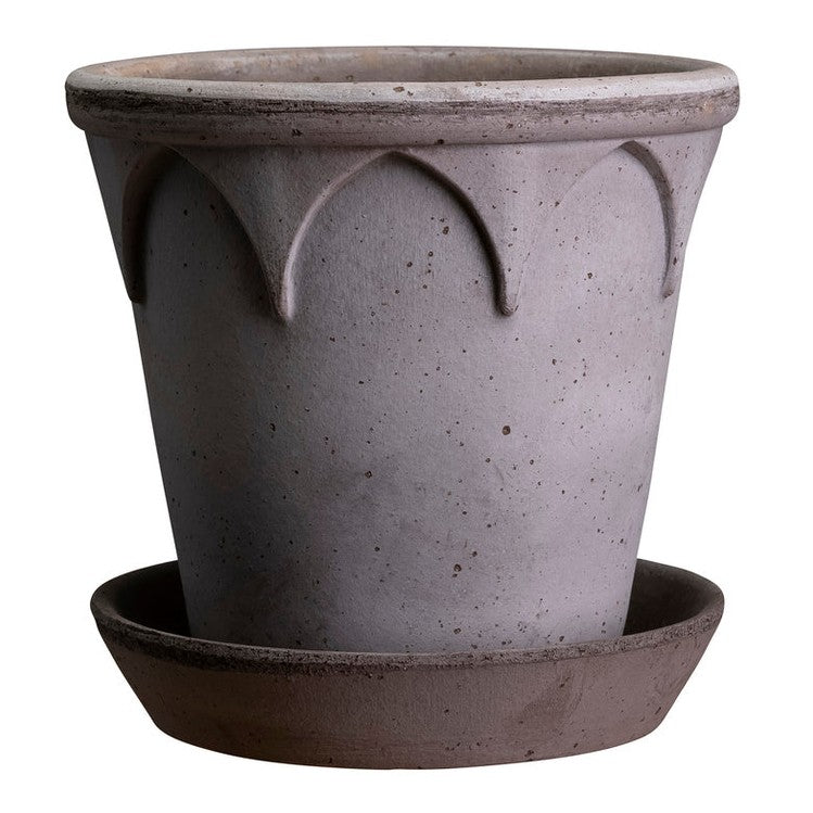 Bergs Potter Elizabeth Kruka med Fat Ø25 cm, Grå - Azalea Home