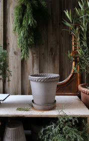 Bergs Potter Emilia Kruka med Fat Ø35 cm, Grå - Azalea Home