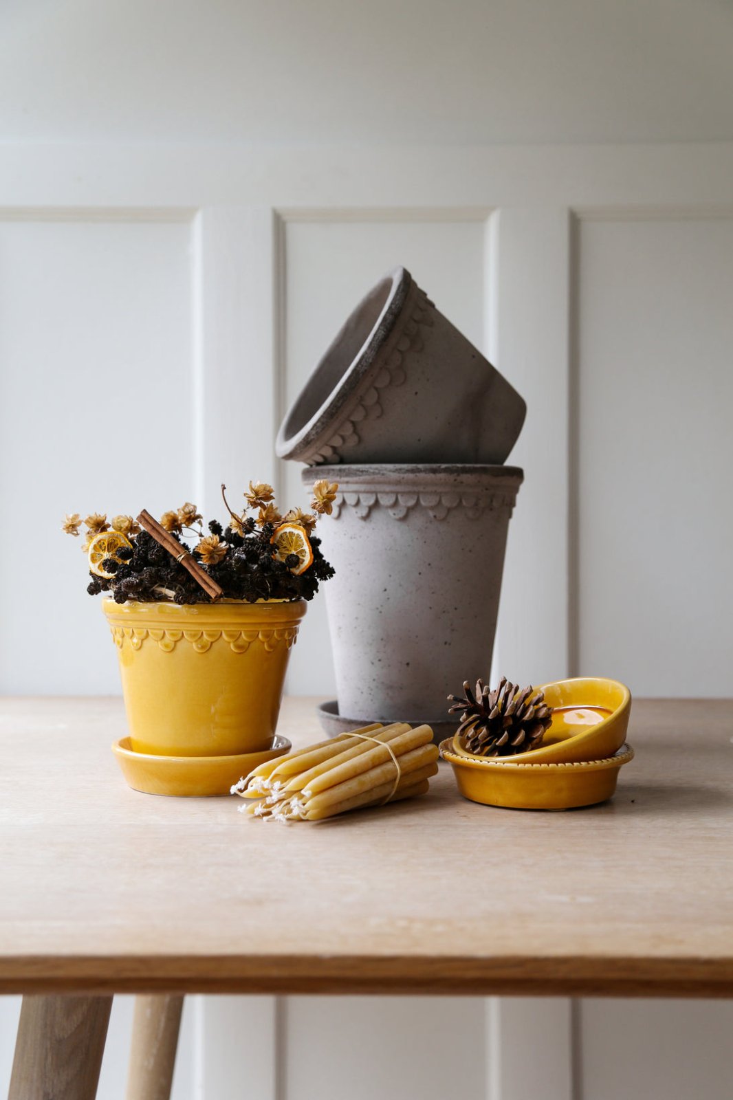 Bergs Potter Köpenhamn Kruka Ø16 cm, Gul - Azalea Home