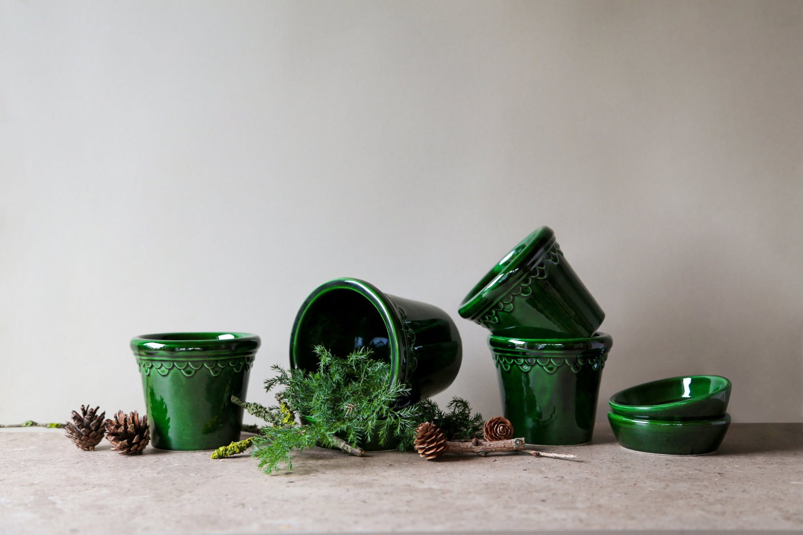 Bergs Potter Köpenhamn Kruka Ø25 cm, Grön - Azalea Home