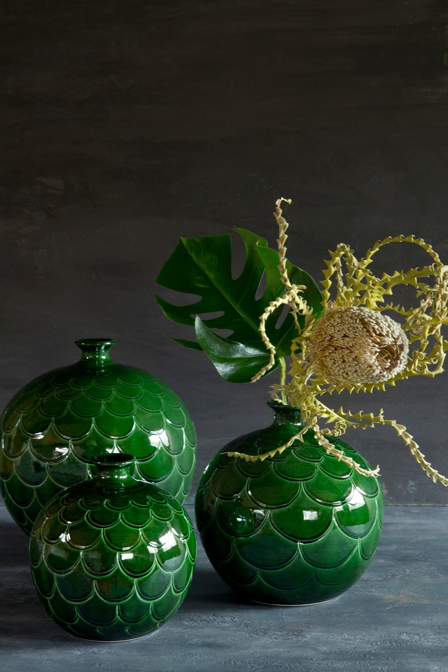 Bergs Potter Misty Vas H28 cm, Grön - Azalea Home