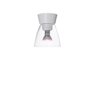 Plafond Bizzo Ø16,5 blankvit/klar glas