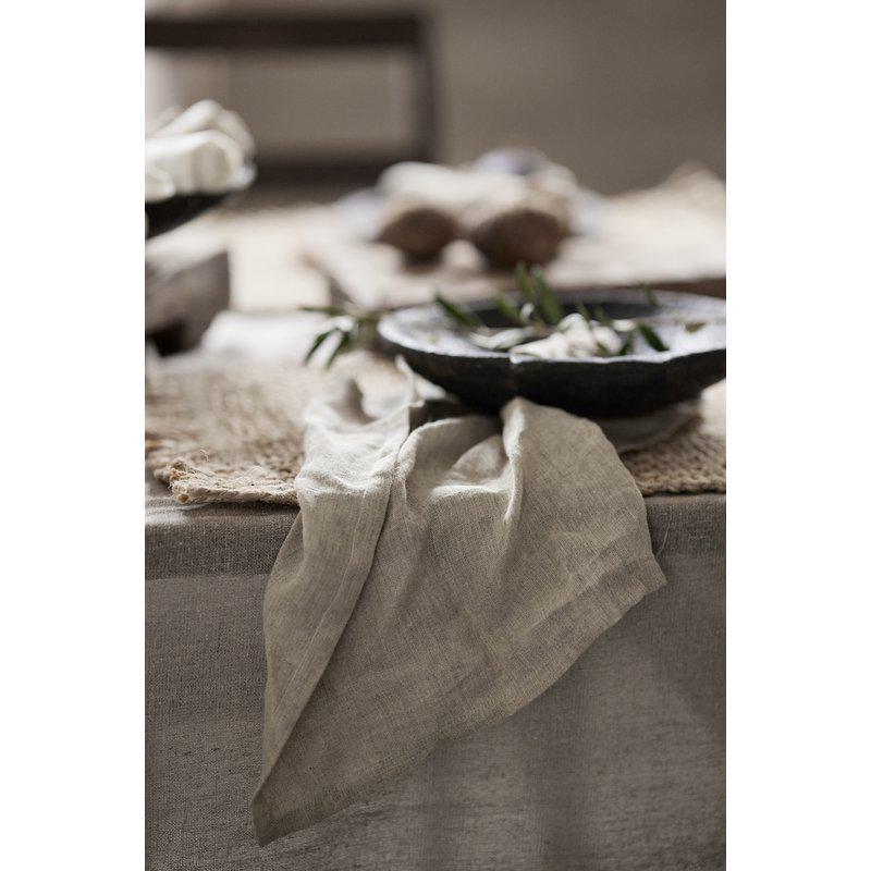 Boel & Jan Mandela 4 - pack Servett 40x40, Beige - Azalea Home