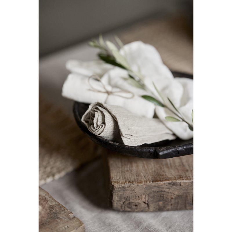 Boel & Jan Mandela 4 - pack Servett 40x40, Vit - Azalea Home