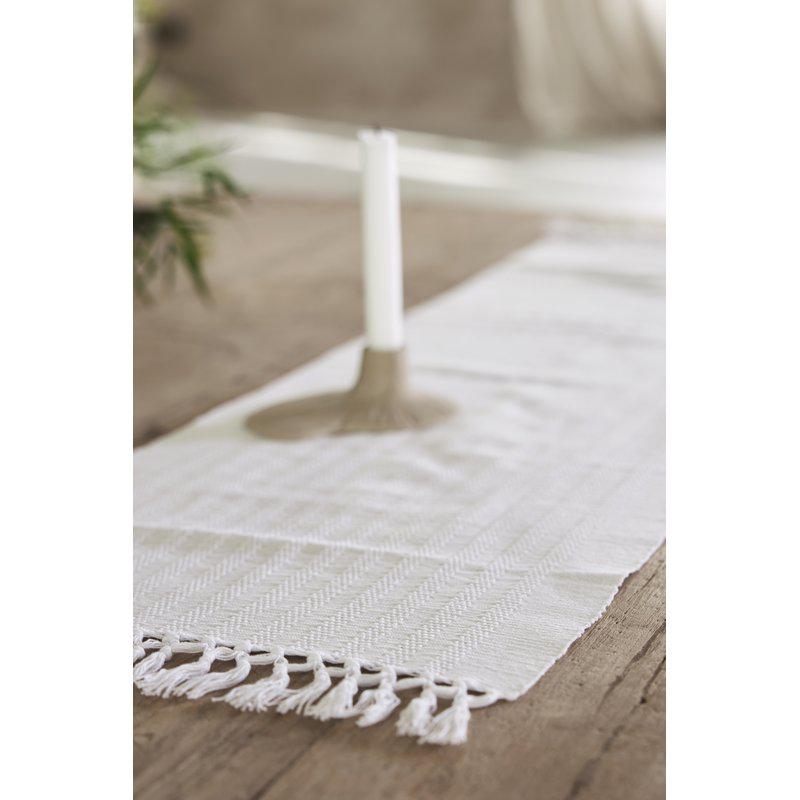 Boel & Jan Sabrina Löpare 35x120, Vit - Azalea Home
