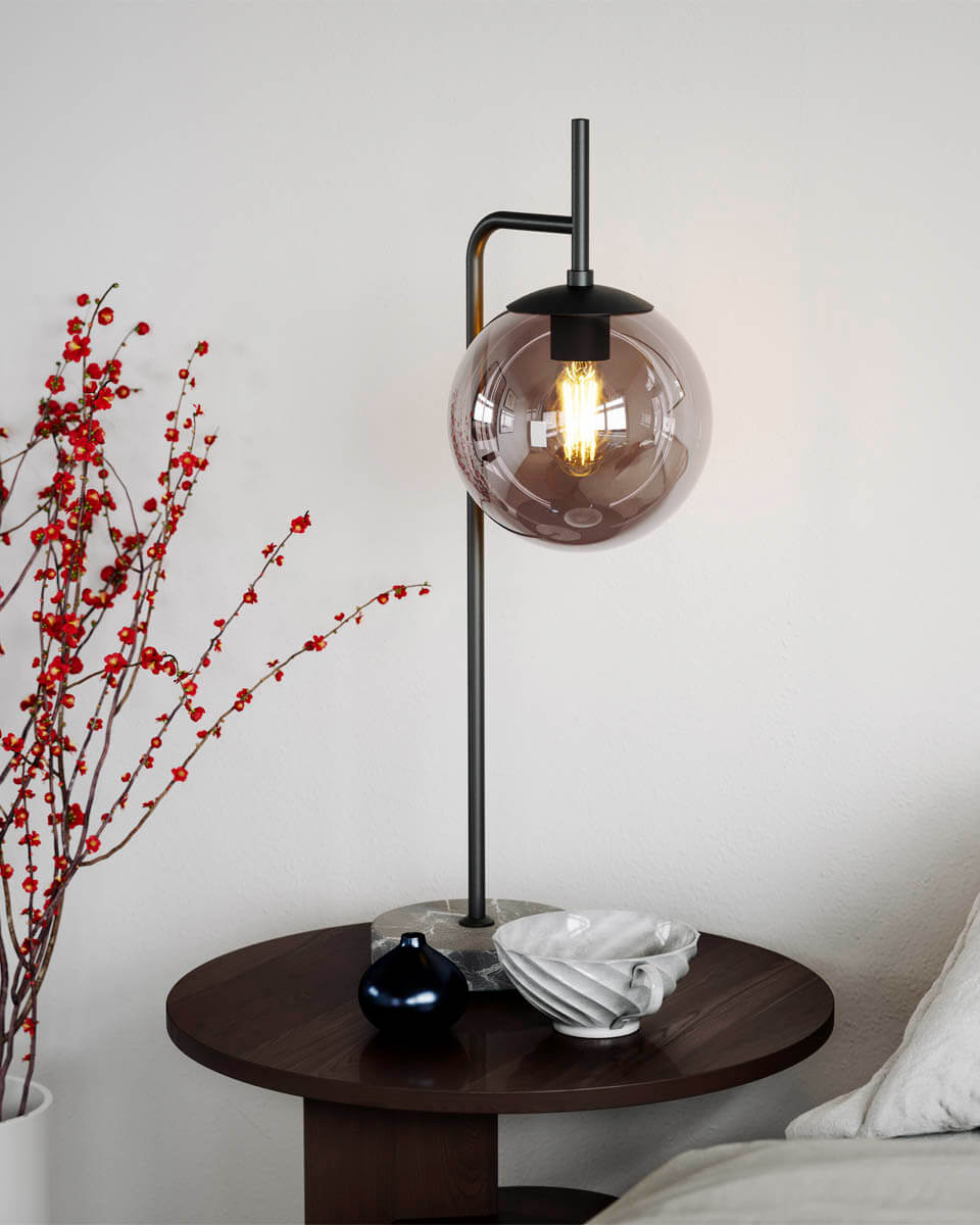 By Rydéns Boyle bordslampa rökgrå - Azalea Home