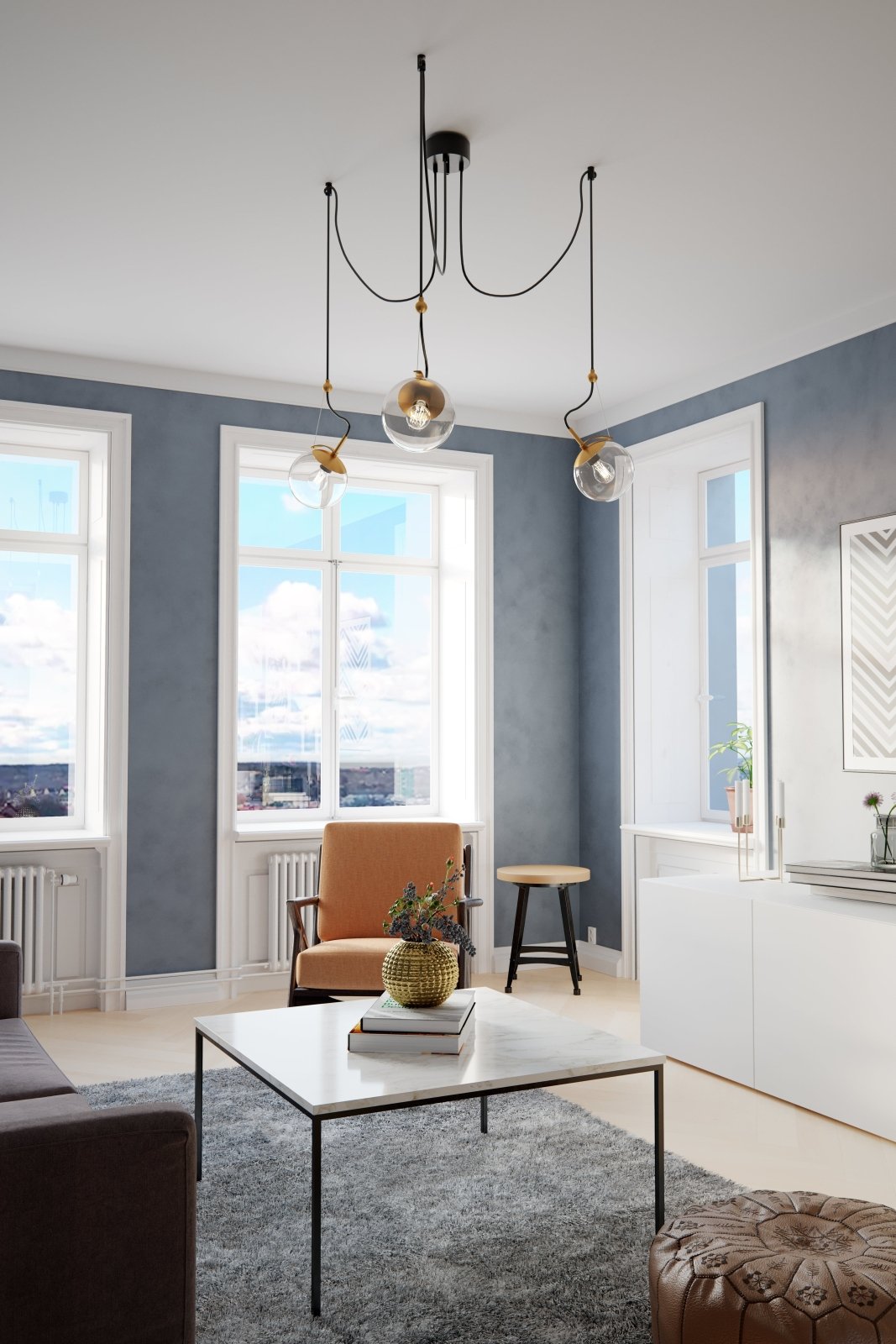 By Rydéns Carry taklampa 3 grå - Azalea Home