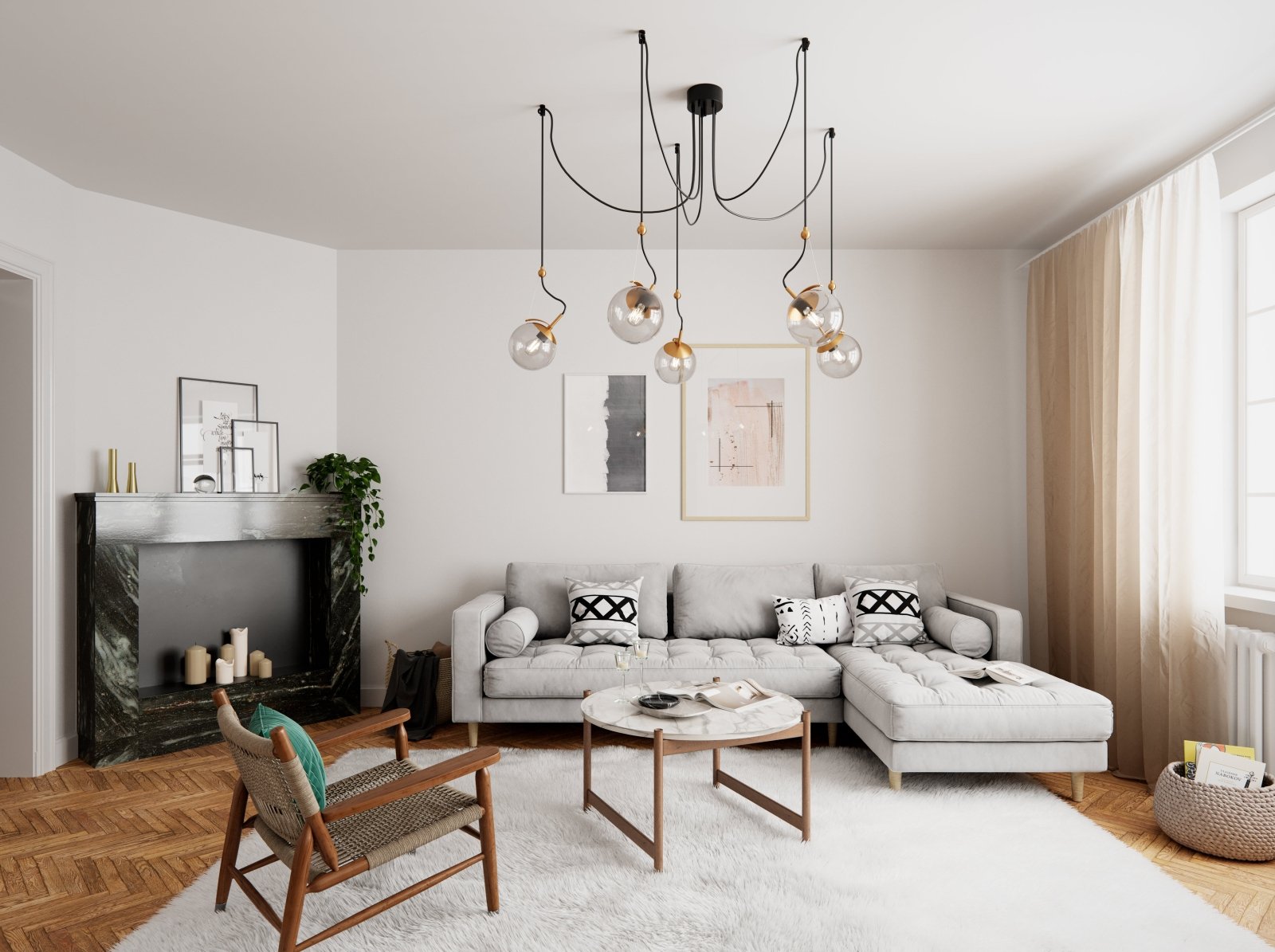 By Rydéns Carry taklampa 5 grå - Azalea Home