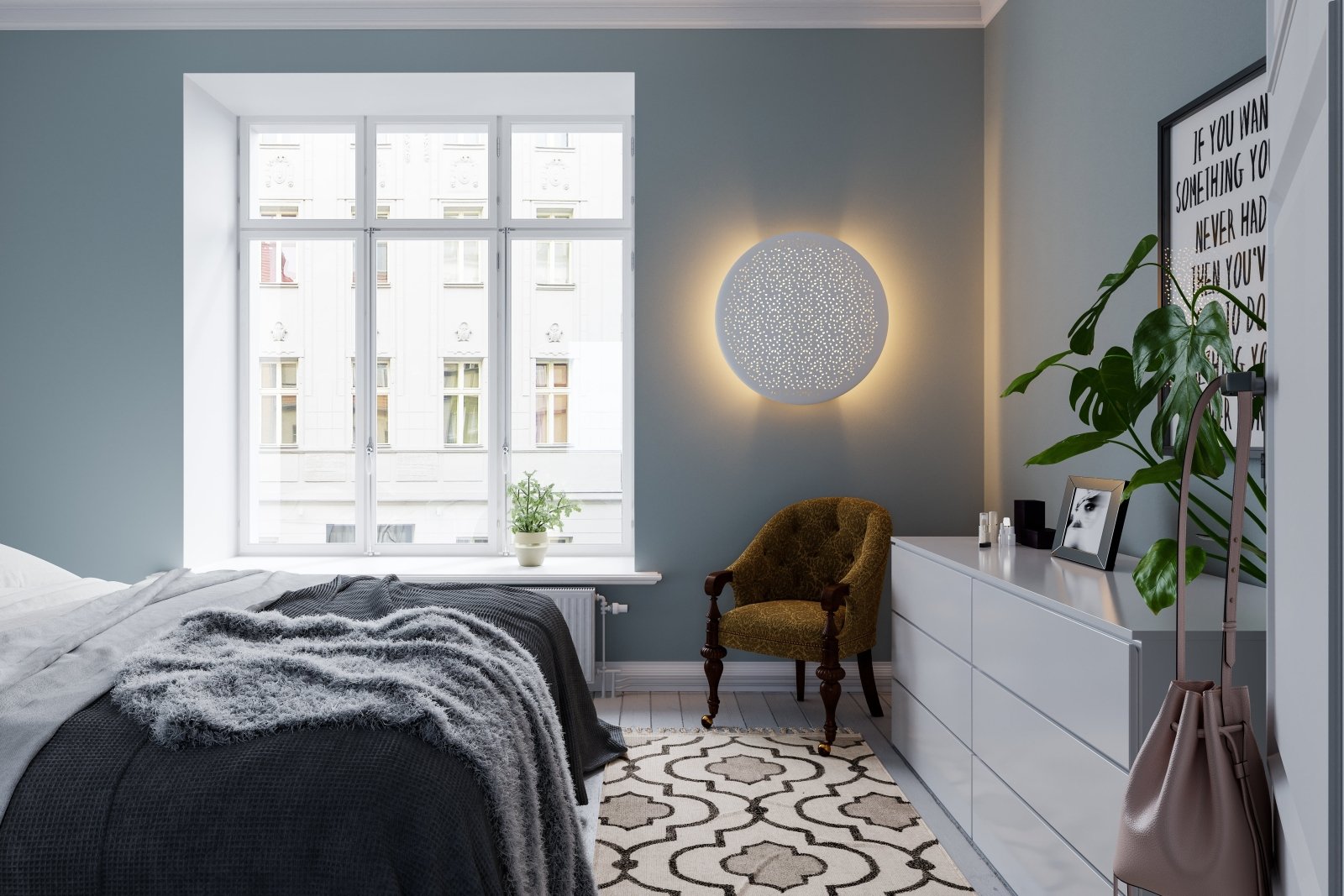 By Rydéns Colby vägglampa Ø70 cm sandvit - Azalea Home