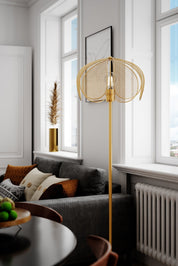 By Rydéns Daisy golvlampa matt guld - Azalea Home