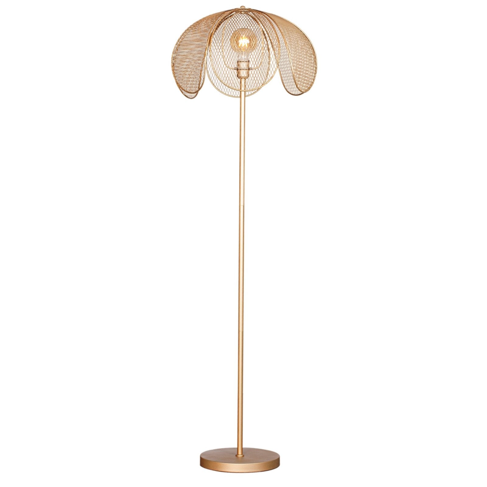 By Rydéns Daisy golvlampa matt guld - Azalea Home