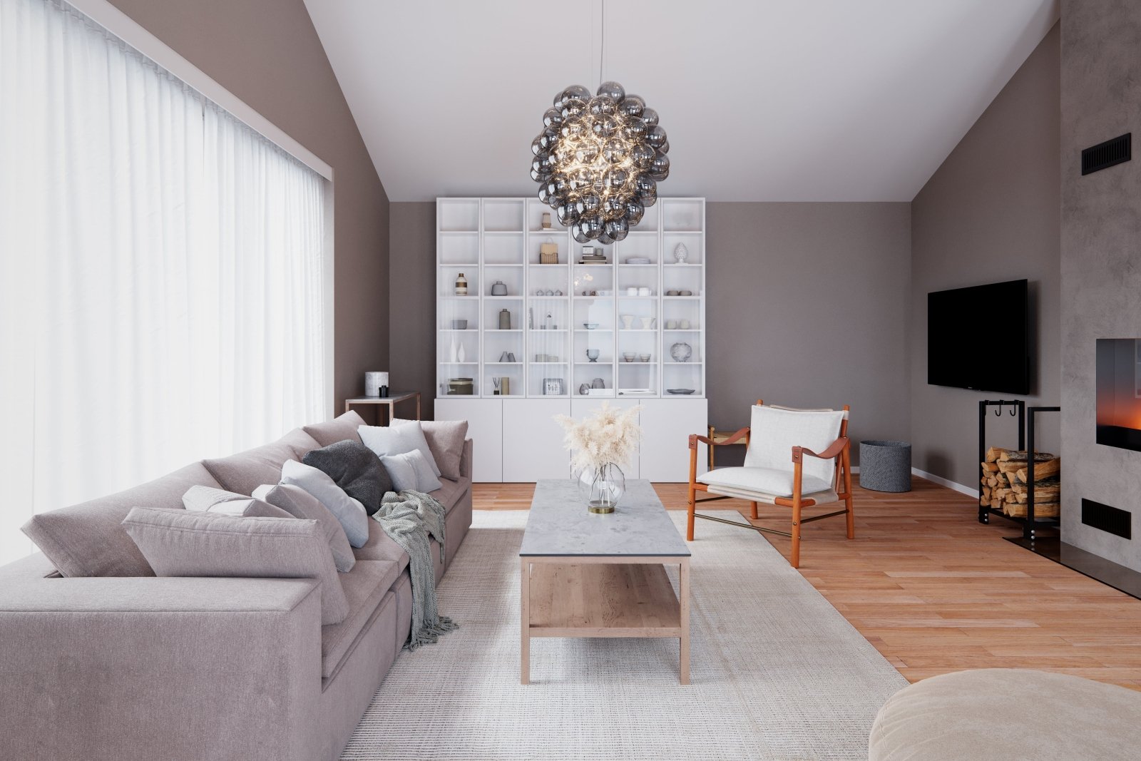 By Rydéns Deluxe taklampa grå - Azalea Home