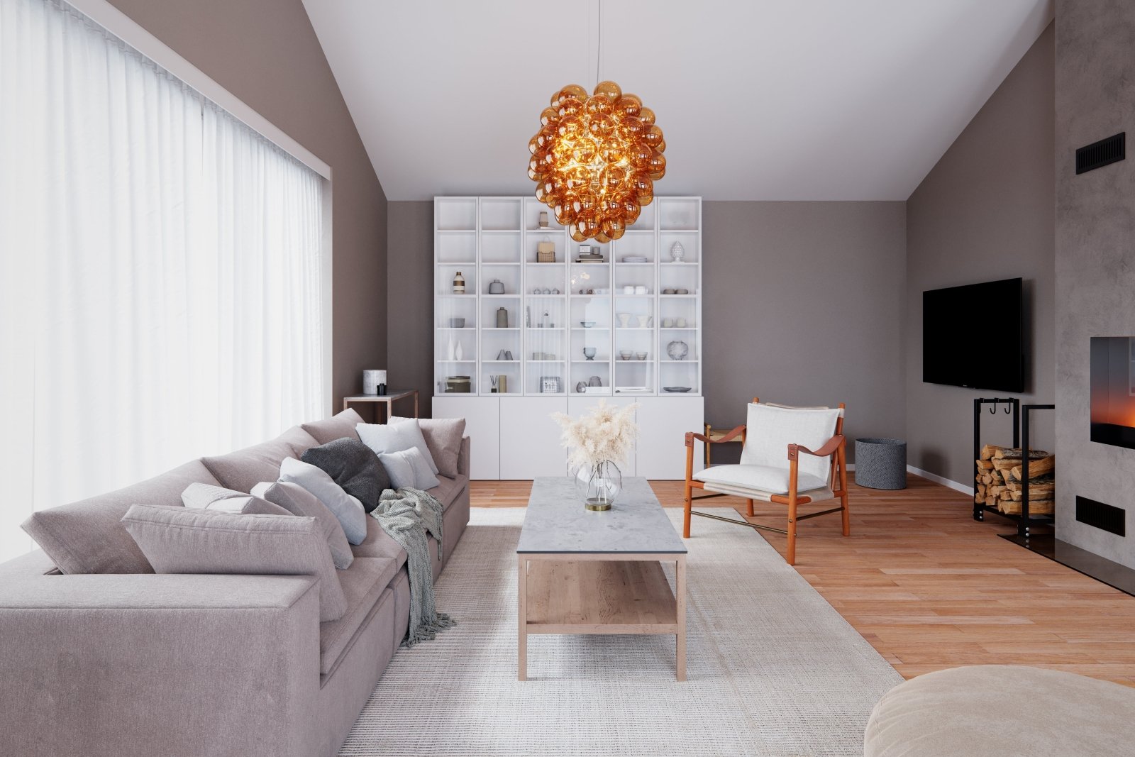 By Rydéns Deluxe taklampa grå - Azalea Home