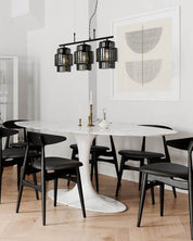 By Rydéns Ebbot Bar taklampa 3 - låg rökgrå - Azalea Home