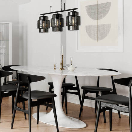By Rydéns Ebbot Bar taklampa 3 - låg rökgrå - Azalea Home