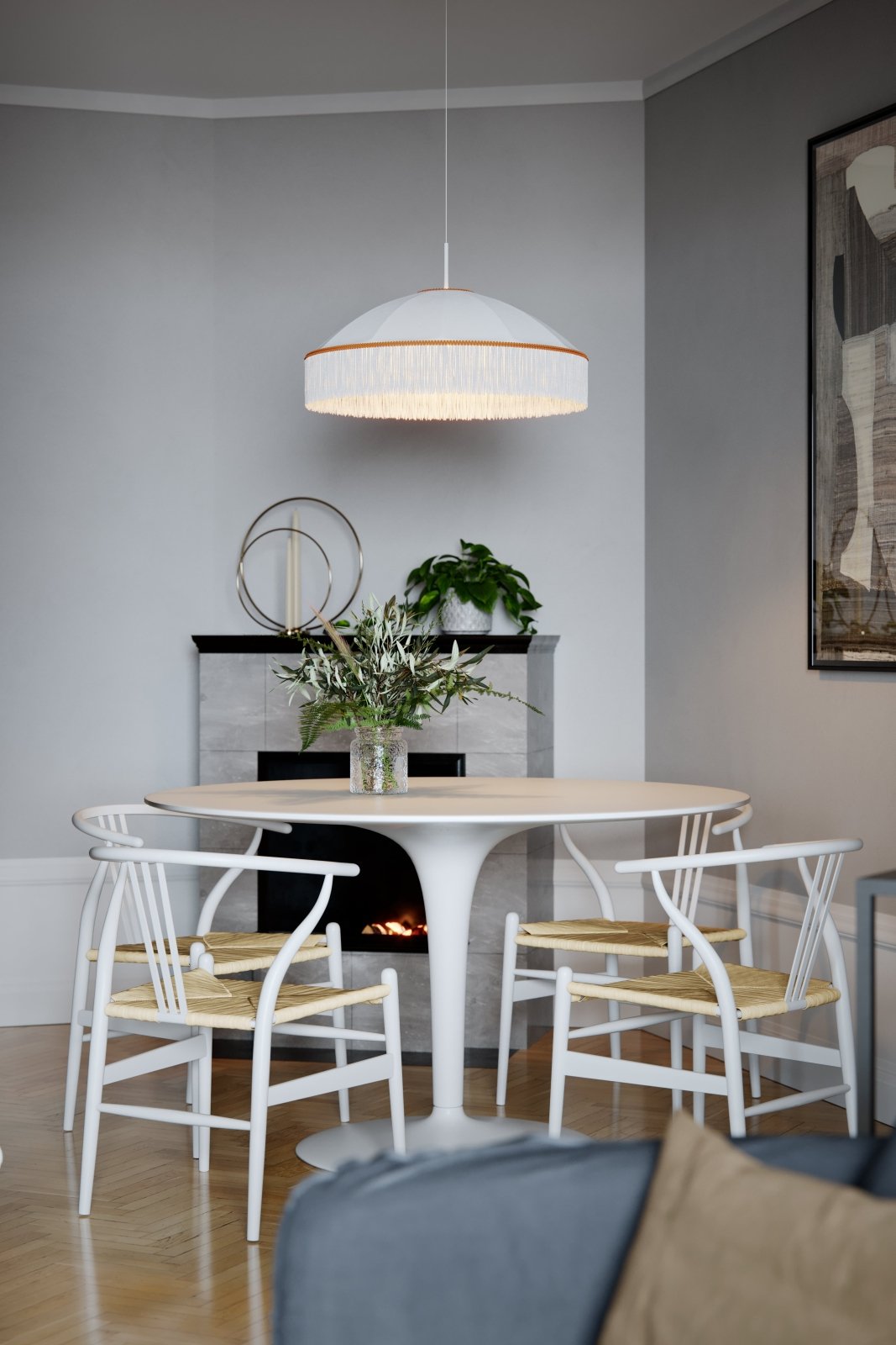By Rydéns Francis taklampa Ø60 cm vit - Azalea Home