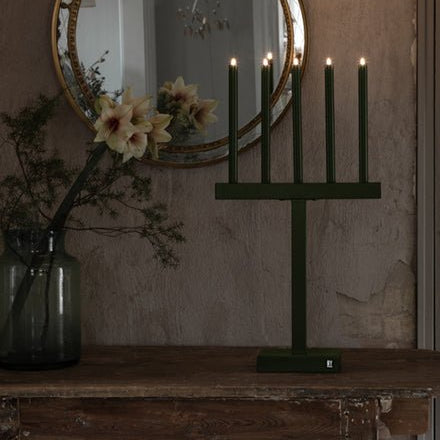 By Rydéns Glimmer Adventsljusstake mörkgrön - Azalea Home