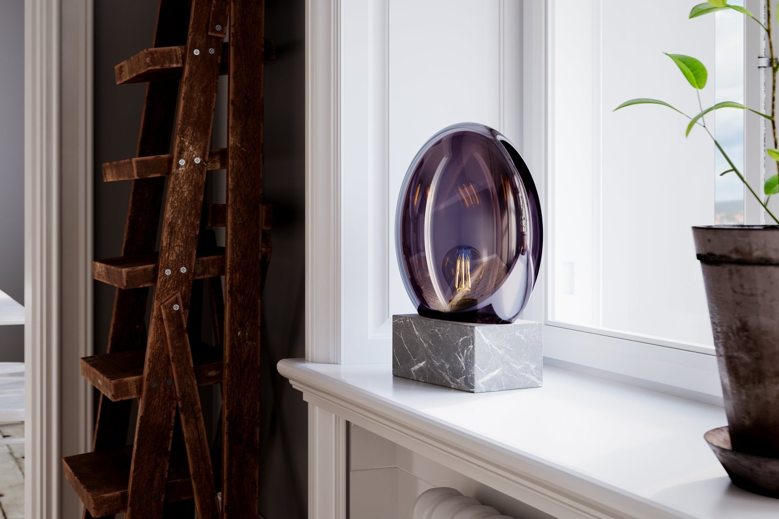By Rydéns Glori bordslampa rökgrå - Azalea Home