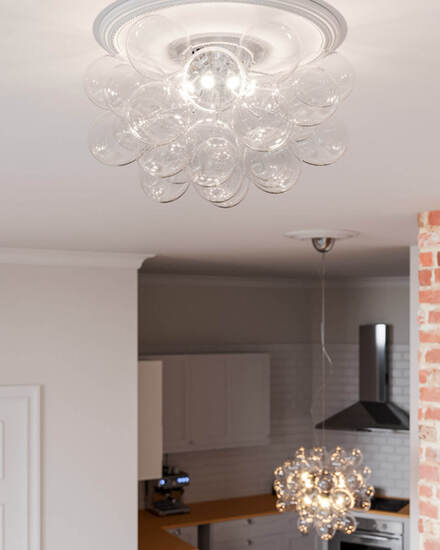 By Rydéns Gross plafond Ø50 cm klarglas - Azalea Home