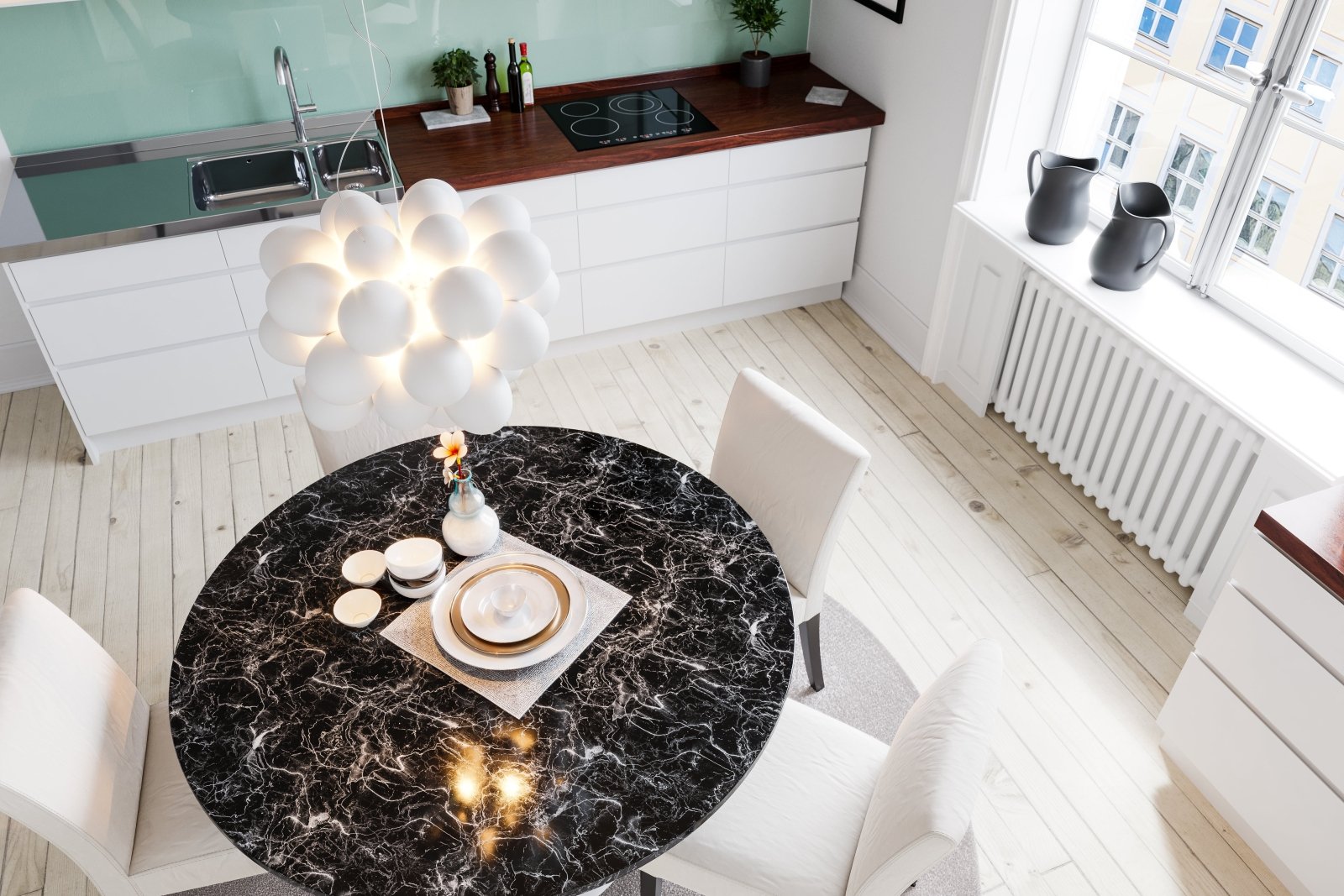 By Rydéns Gross taklampa Ø50 cm matt vit - Azalea Home