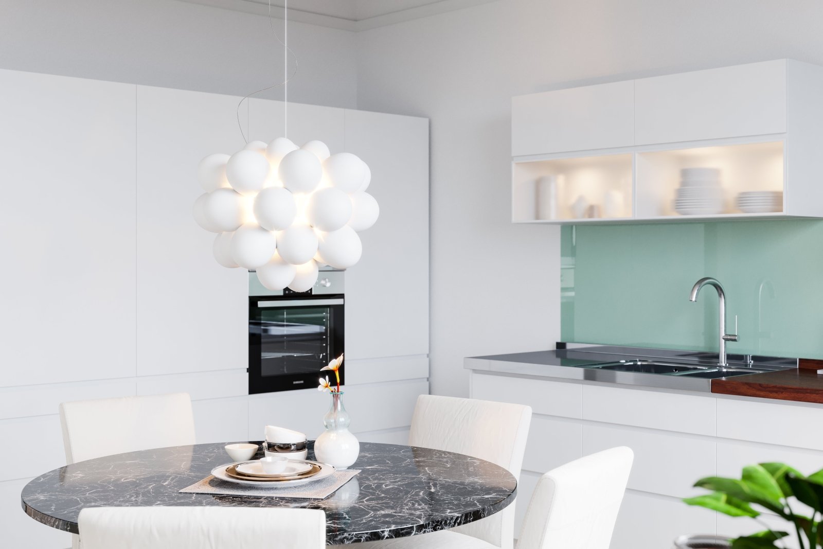 By Rydéns Gross taklampa Ø50 cm matt vit - Azalea Home