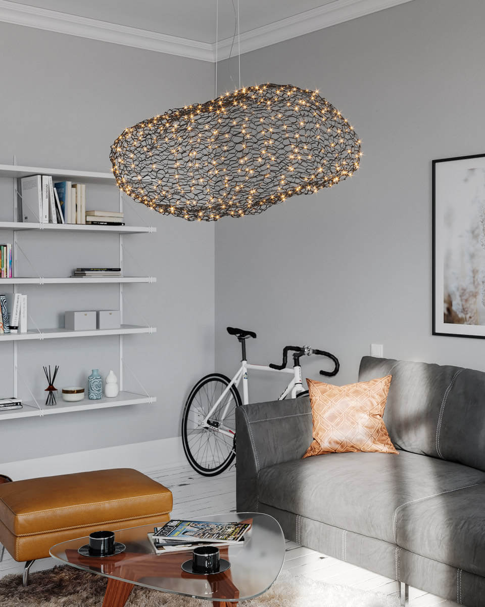 By Rydéns Hayden taklampa LED L115 cm svart matt - Azalea Home