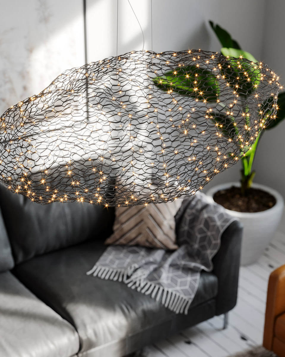 By Rydéns Hayden taklampa LED L115 cm svart matt - Azalea Home