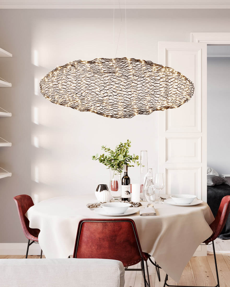 By Rydéns Hayden taklampa LED L115 cm svart matt - Azalea Home