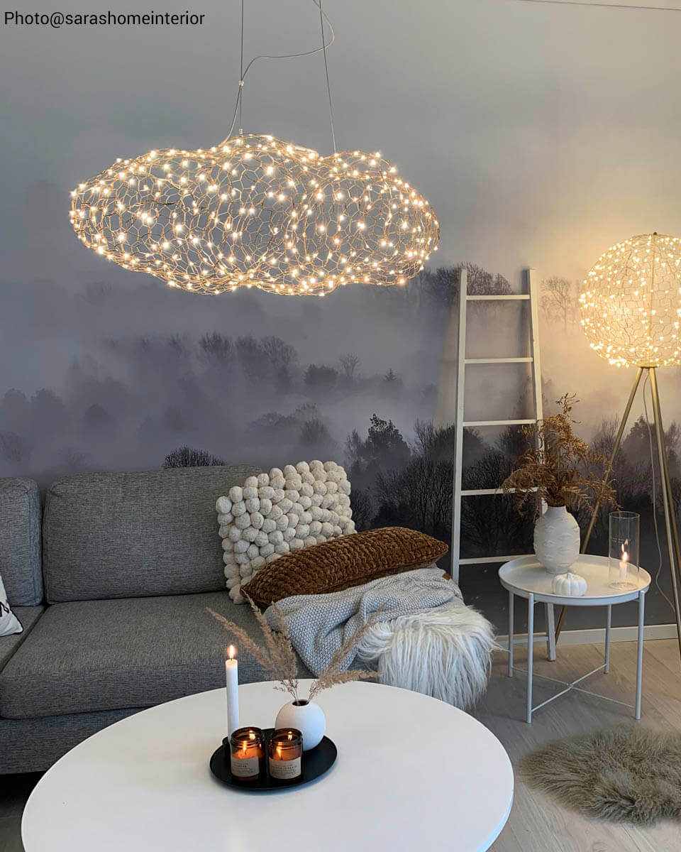 By Rydéns Hayden taklampa LED L76 cm guld - Azalea Home
