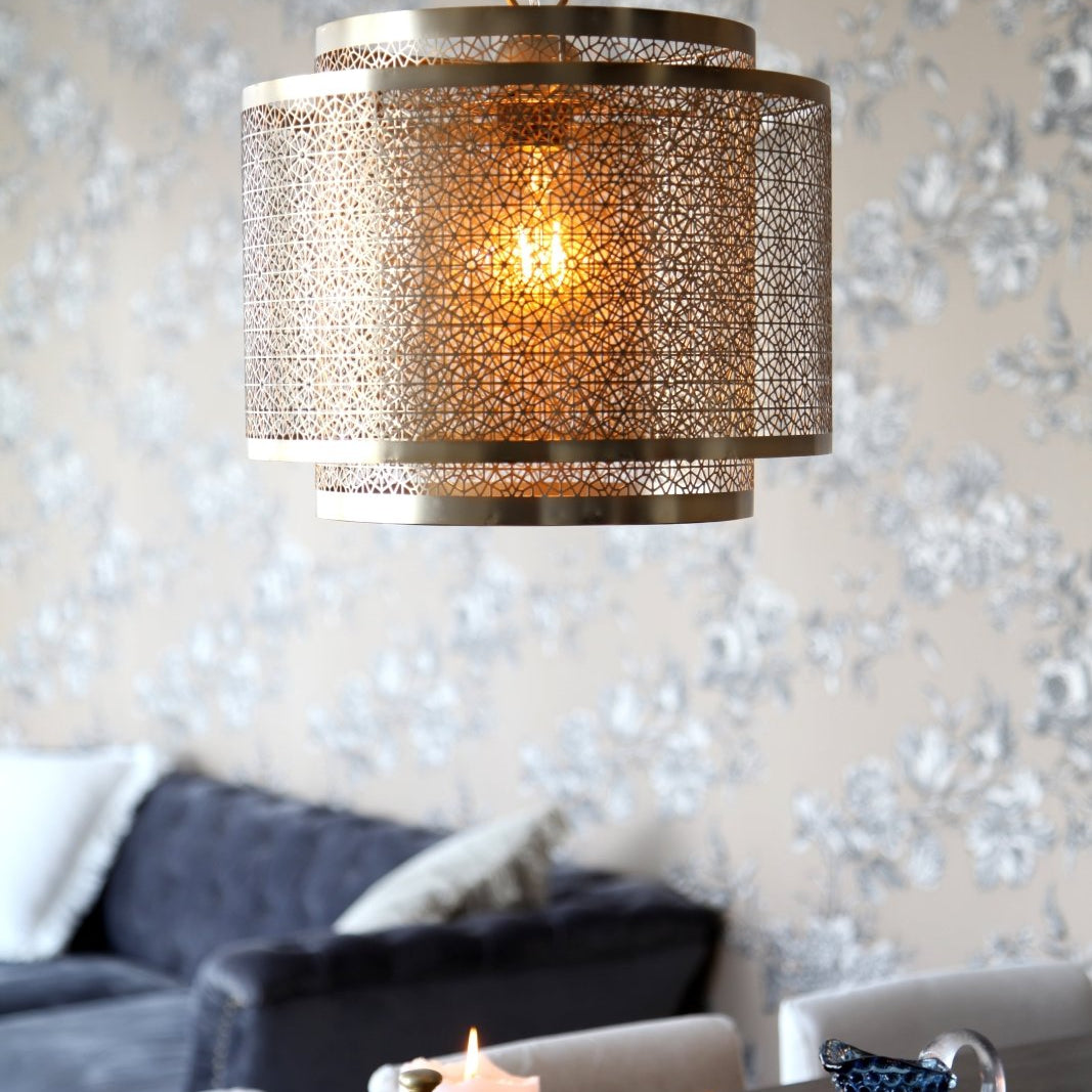 By Rydéns Hermine taklampa Ø34 cm mässing - Azalea Home