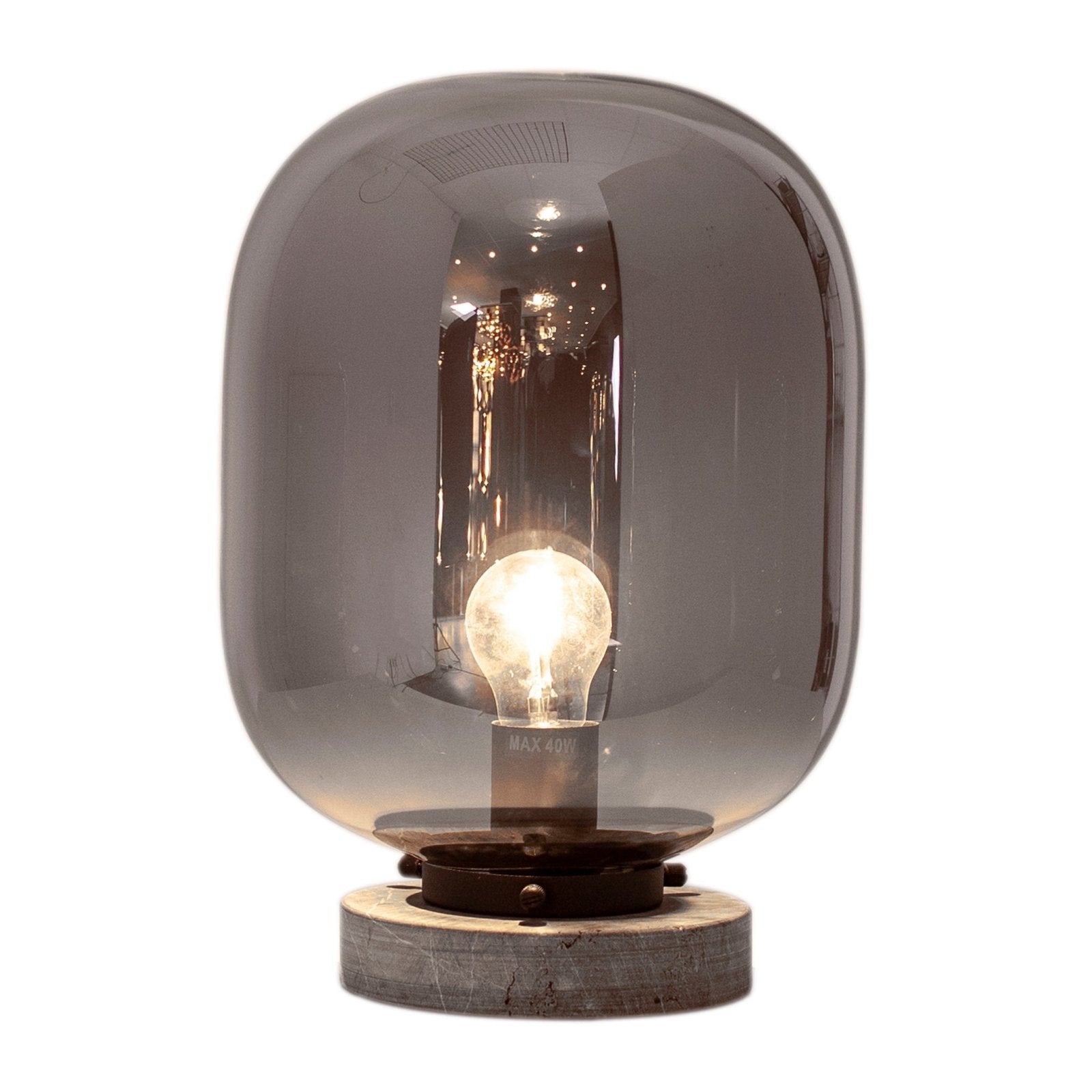 By Rydéns Leola bordslampa svart/rökgrå - Azalea Home