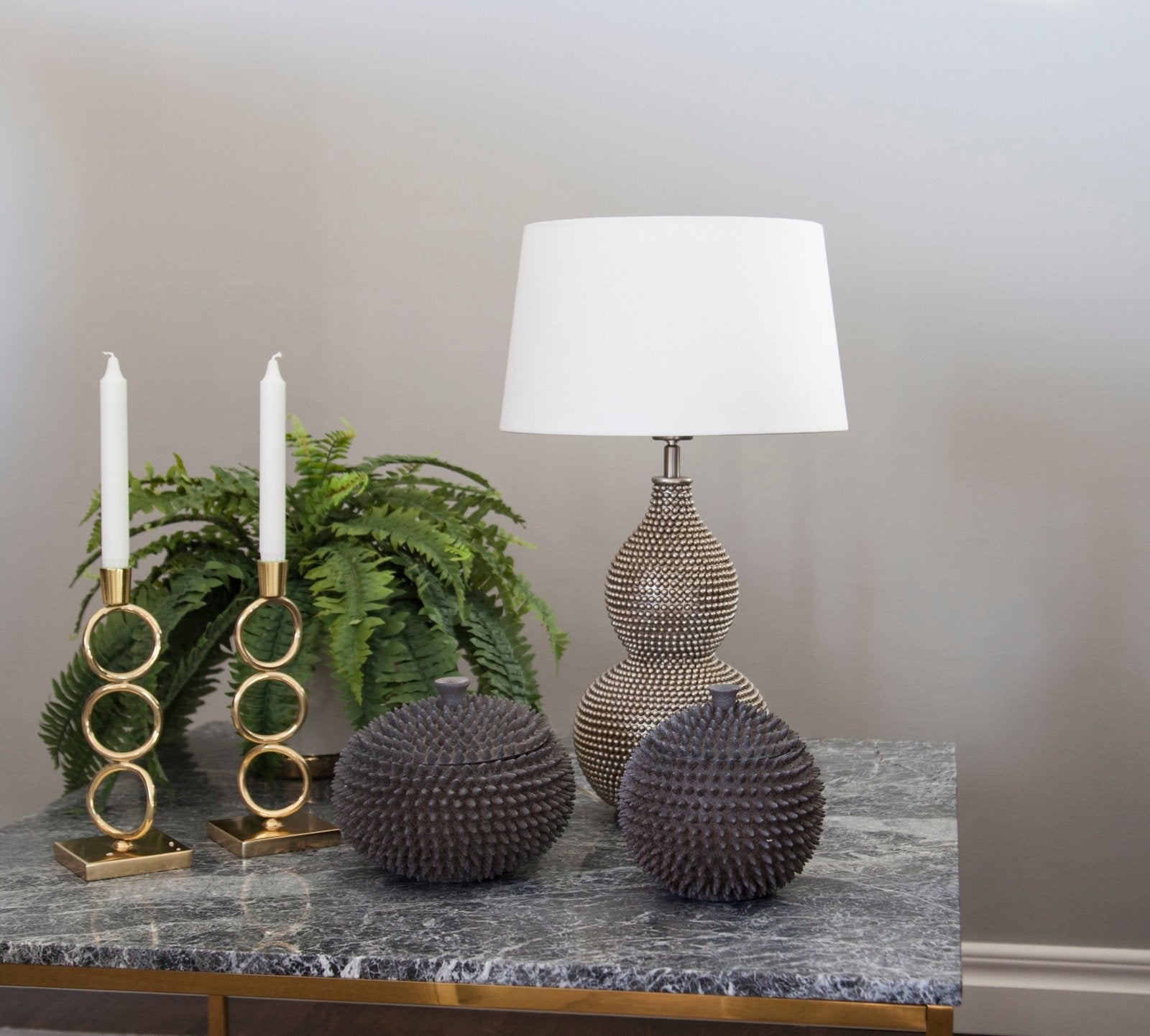By Rydéns Lofty bordslampa H55 cm satin/vit skärm - Azalea Home