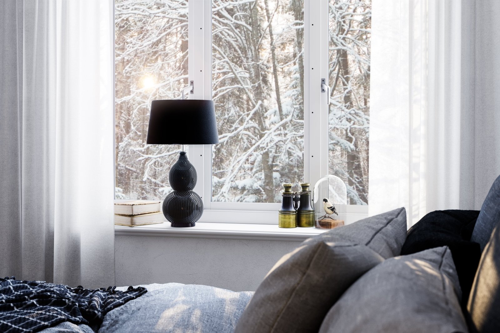 By Rydéns Lofty bordslampa H55 cm svart matt/svart skärm - Azalea Home