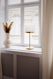 By Rydéns Marcel bordslampa H55 cm mässing/vit - Azalea Home