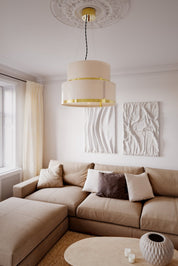 By Rydéns Marcel taklampa Ø50 cm mässing/vit - Azalea Home