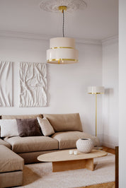 By Rydéns Marcel taklampa Ø50 cm mässing/vit - Azalea Home
