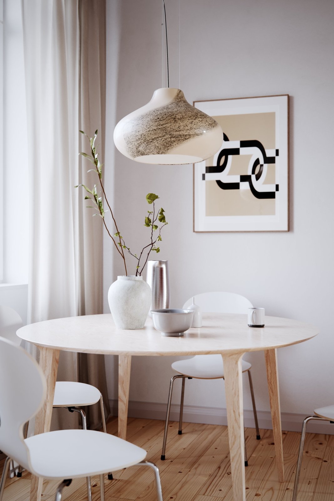 By Rydéns Mira taklampa Ø45 cm natur - Azalea Home