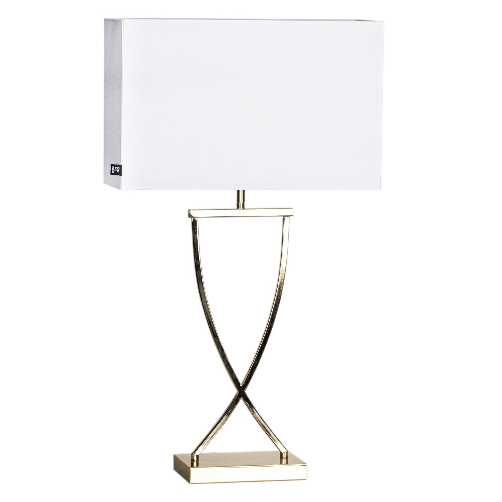 By Rydéns Omega bordslampa H69 cm mässing/vit - Azalea Home