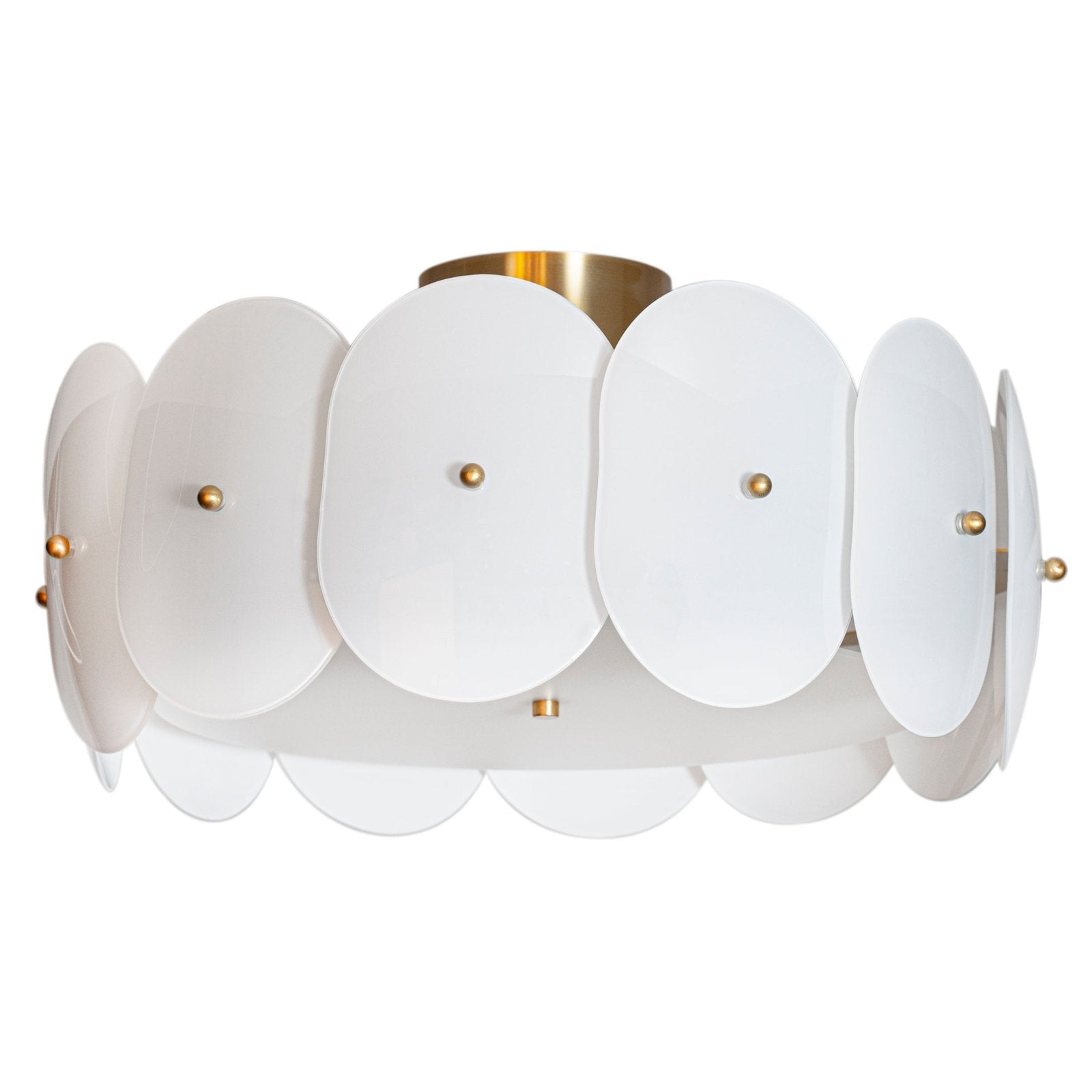 By Rydéns Omlott plafond Ø53 cm mässing/vit - Azalea Home