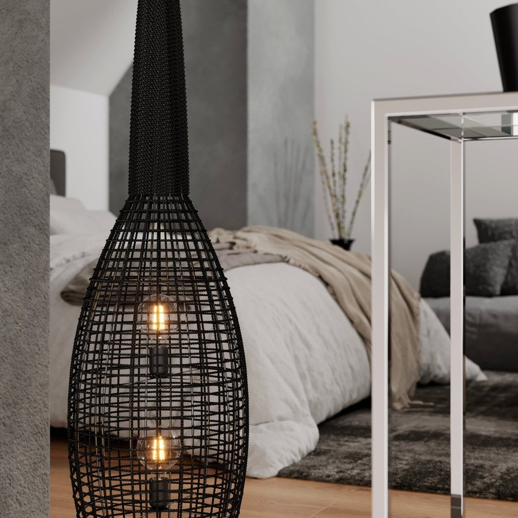 By Rydéns Seagrass golvlampa svart - Azalea Home