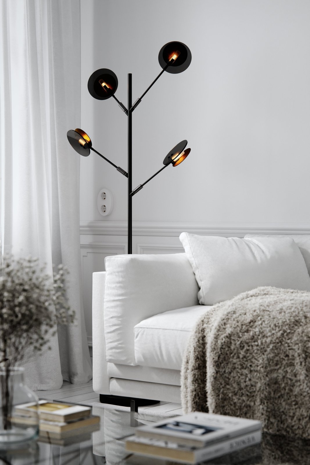 By Rydéns Turno golvlampa svart - Azalea Home