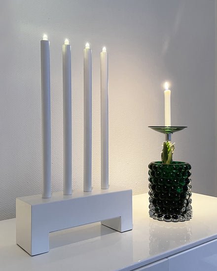 By Rydéns Twinkle bordslampa/ljusstake vit - Azalea Home