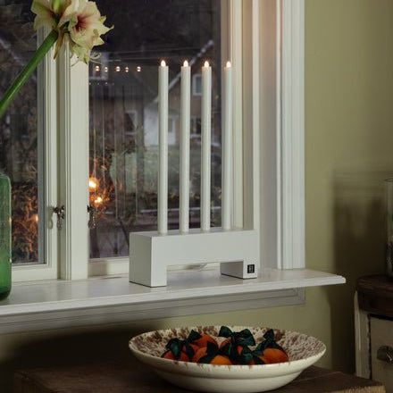 ljusstake vit - Azalea Home