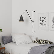 By Rydéns Yukon vägglampa långt väggfäste matt svart - Azalea Home