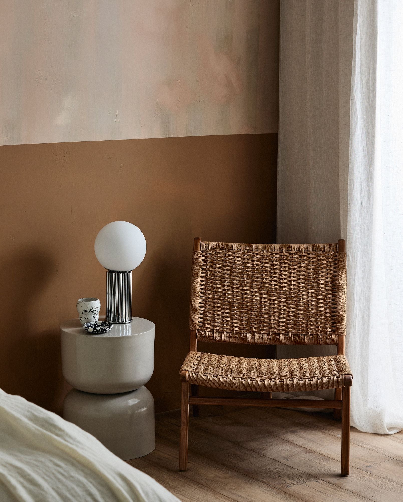 HERMOD Bordslampa, Krom