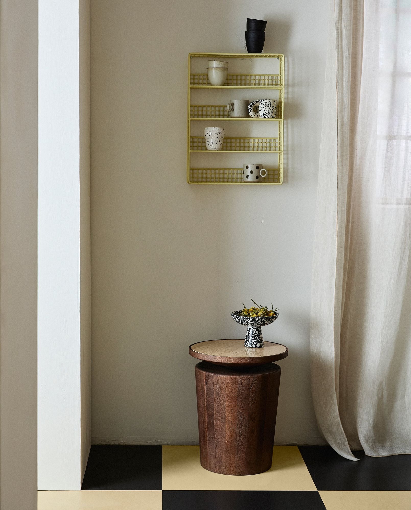 KWANDO Sidobord, Travertin